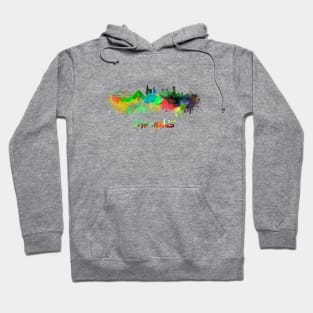 Memphis skyline in watercolor Hoodie